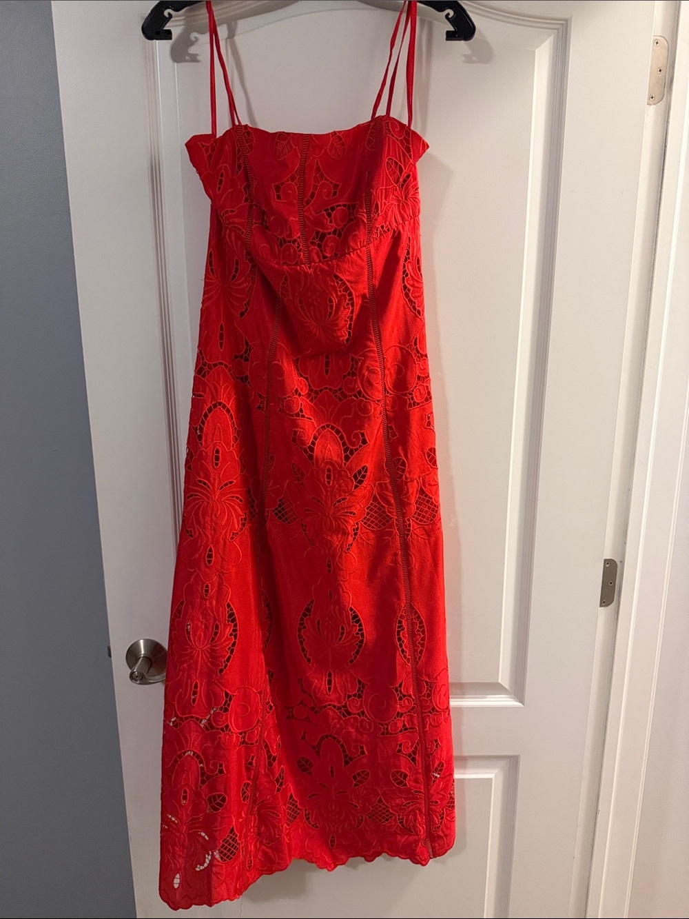 White House Black Market Red Lace Dress NWT Size 4